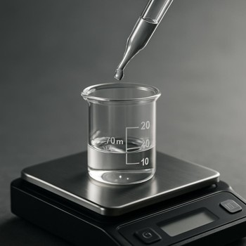 Dropper held above a beaker on a precision scale